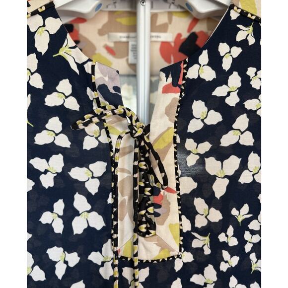 Diane von Furstenberg Women's Blue Silk Shift Dress Riviera Floral Print Size 4 - Picture 7 of 14